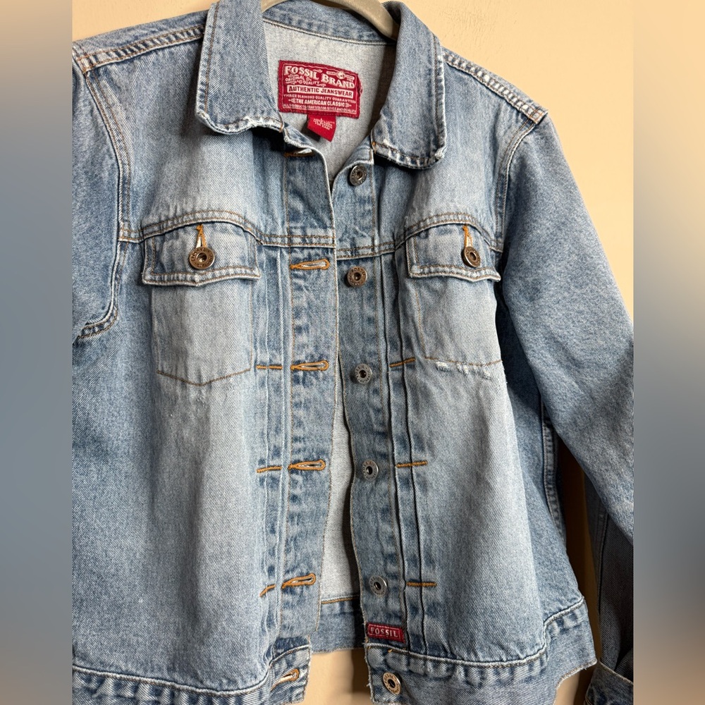 Vintage Fossil Classic Denim Jacket size Large